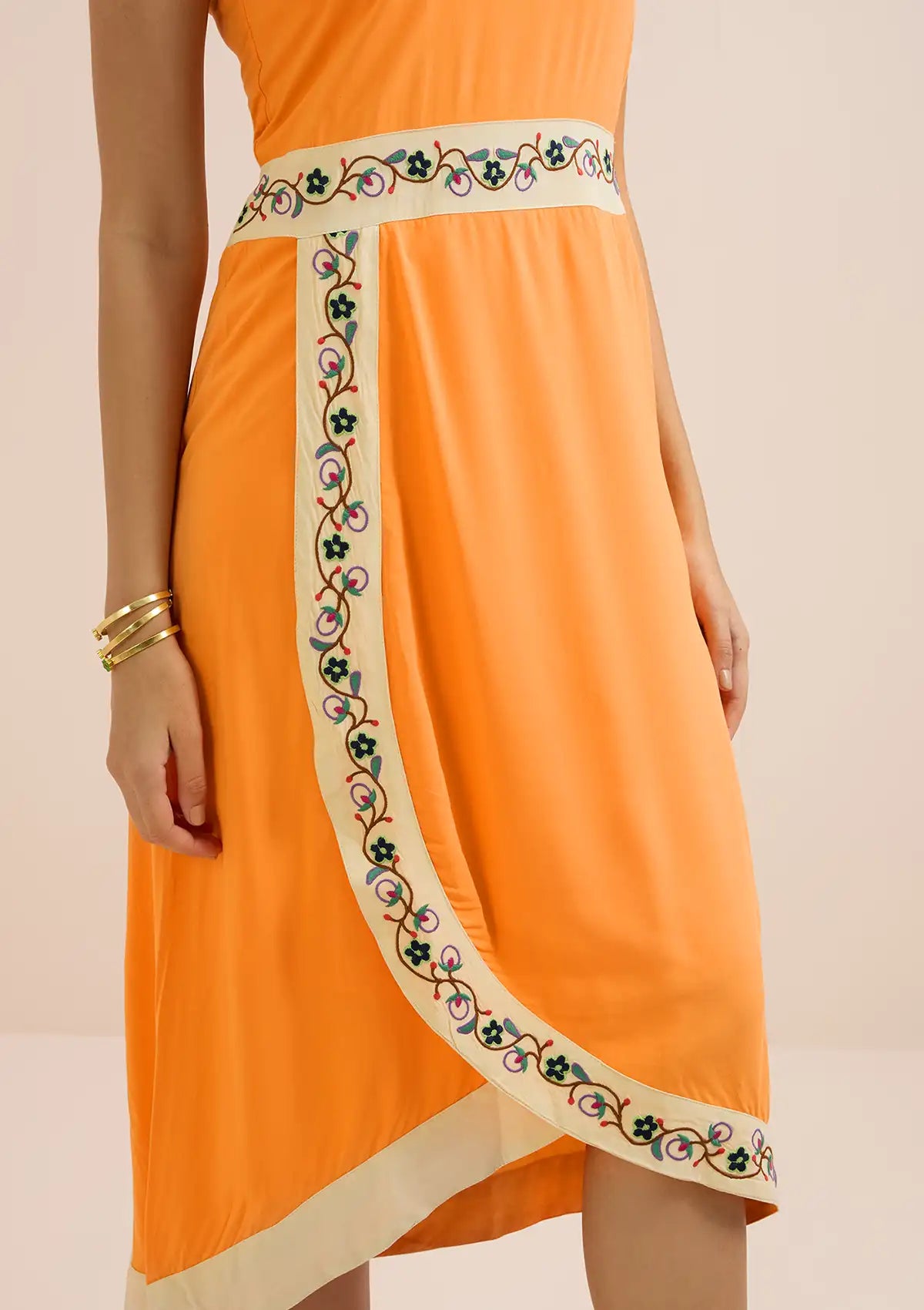 Buy Frida - Peachy Embroidered Dresses