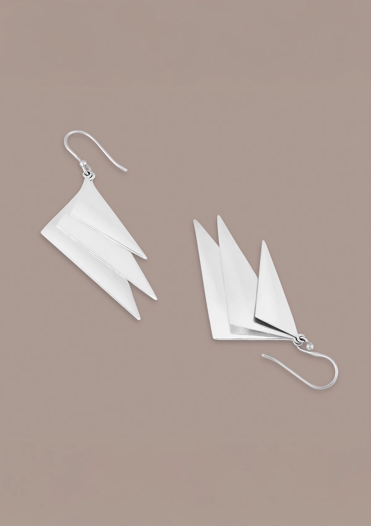 Geometric Silver Dangle Earring for Women