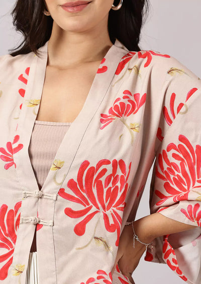 Haruka - Printed Kimono Shrug