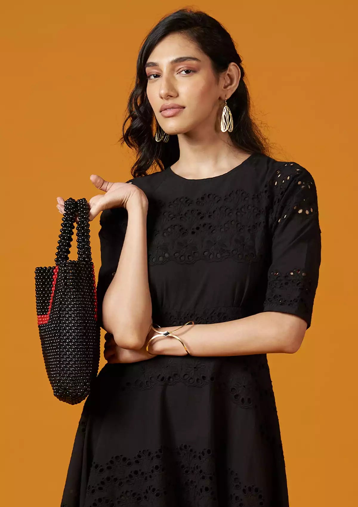 Hepburn Chic - Schiffli Dress For Women