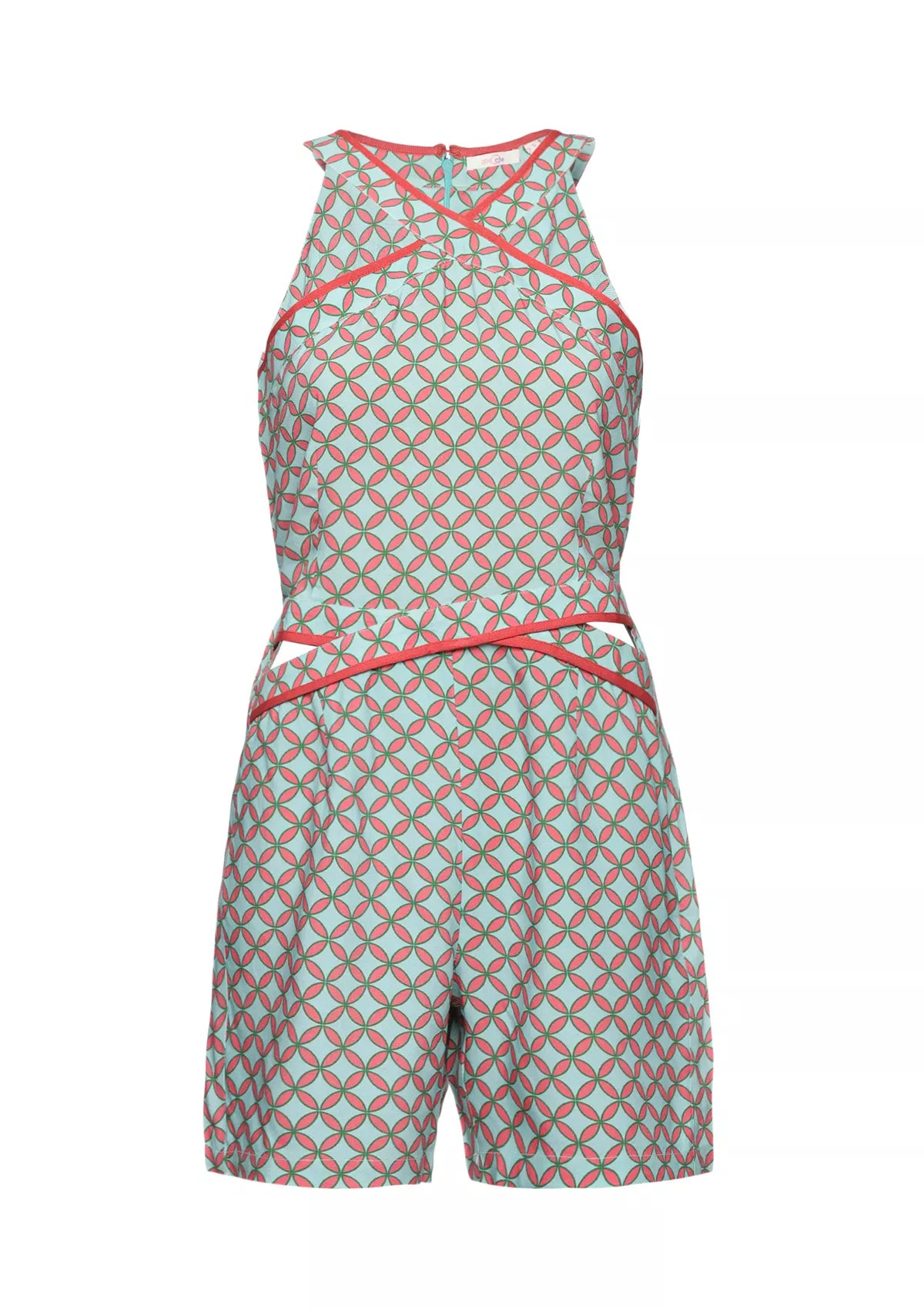 Buy IKI - printed halter neck playsuit Price