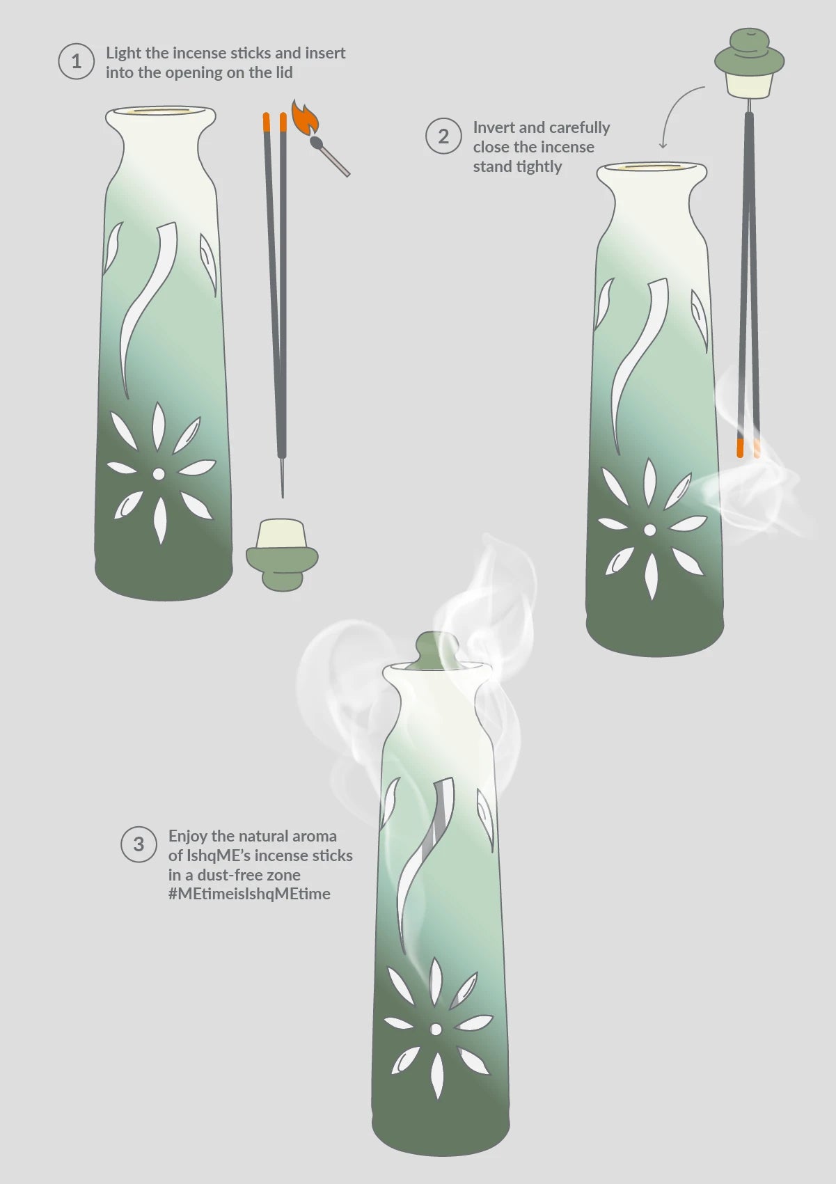 IshqMe Agarbatti Stand with Ash Catcher