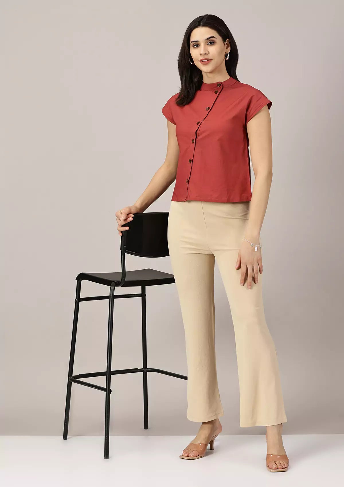 Keiko - Rabbit Printed Back Shirt For Women