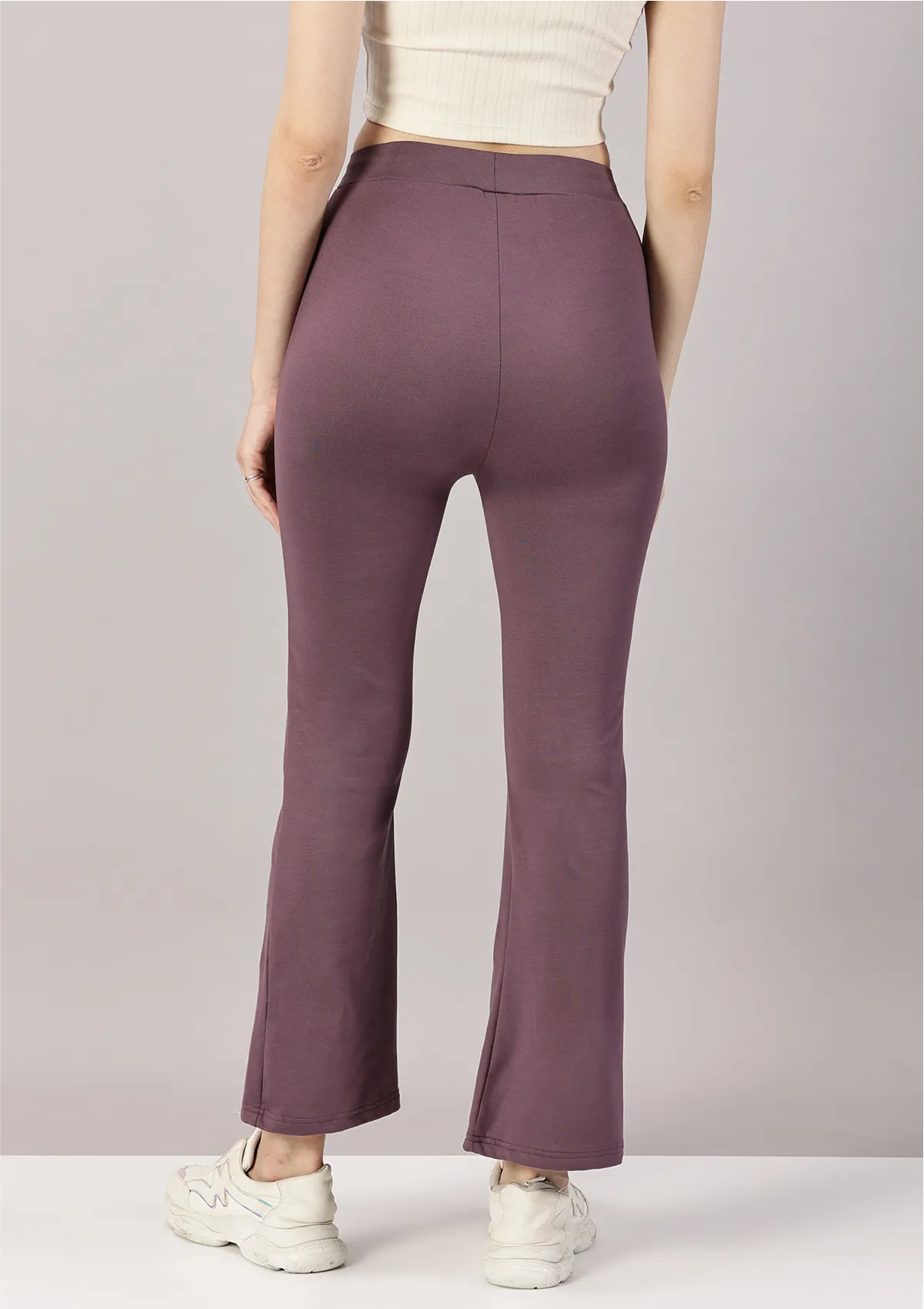 Knit Boot Leg Pants - Mauve Online