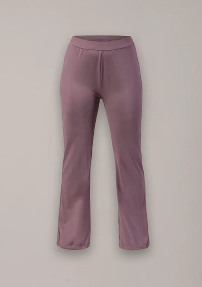 Knit Boot Leg Pants - Mauve