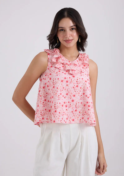 Kohana - Ruffled Neckline Top