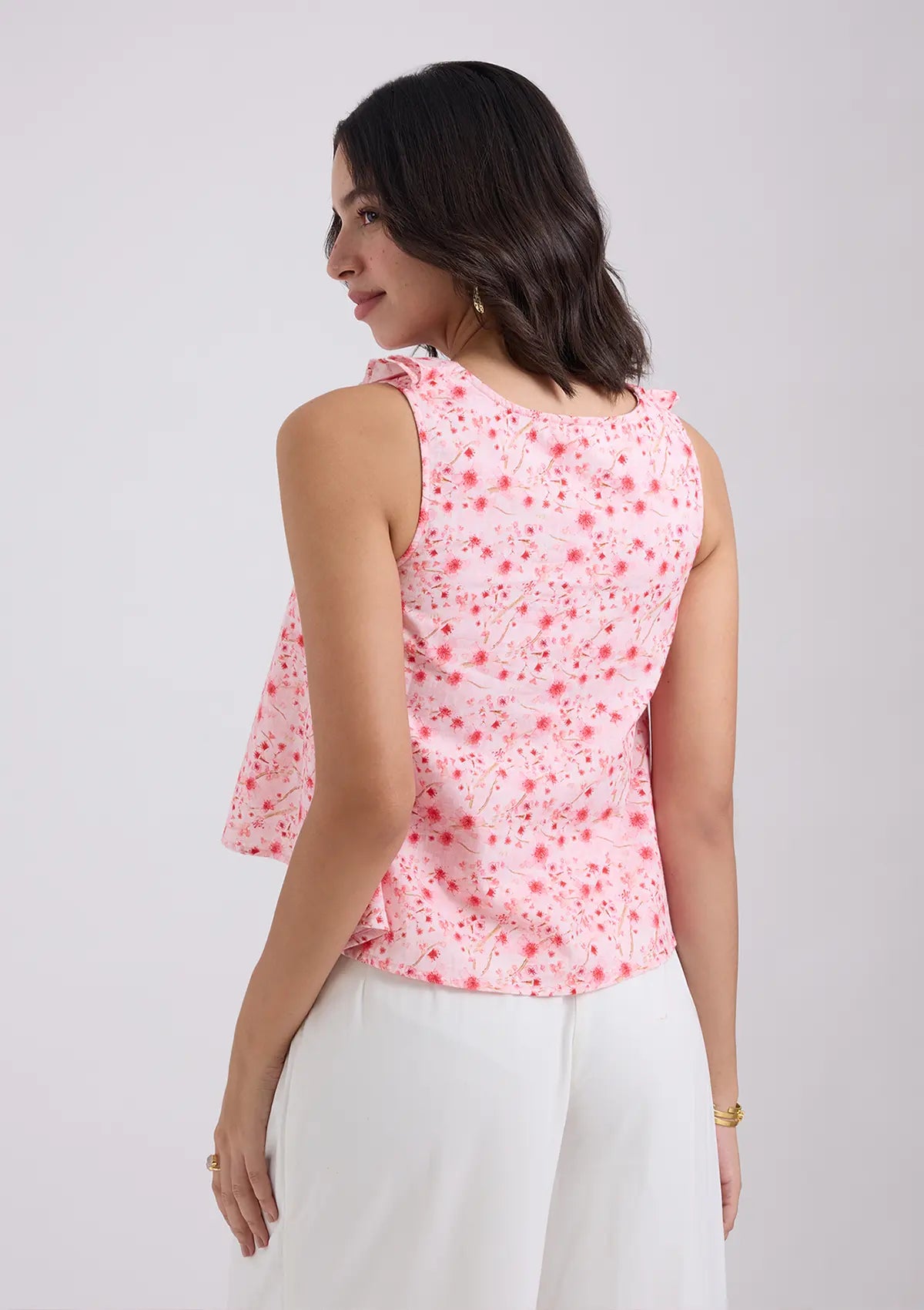 Kohana-Ruffled Neckline Top
