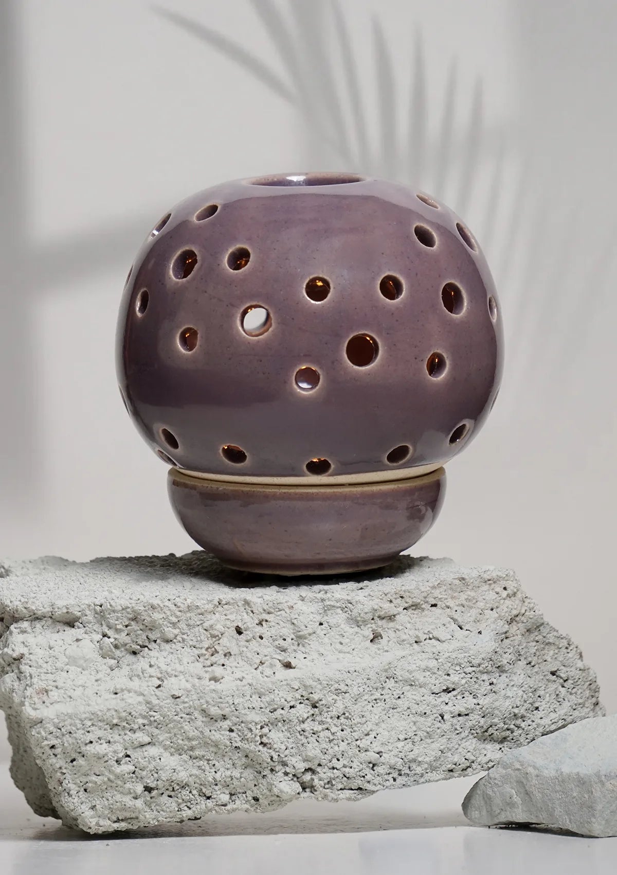 Lavender Mist Ceramic Candle Holder