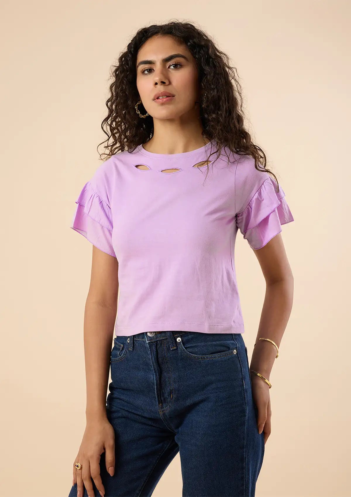 Layered Frills T-shirt for women