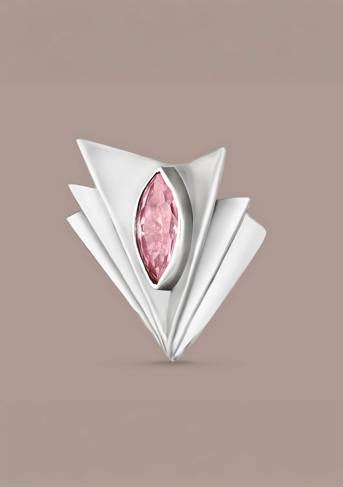 Layered Pink Cubic Zirconia Stud Price