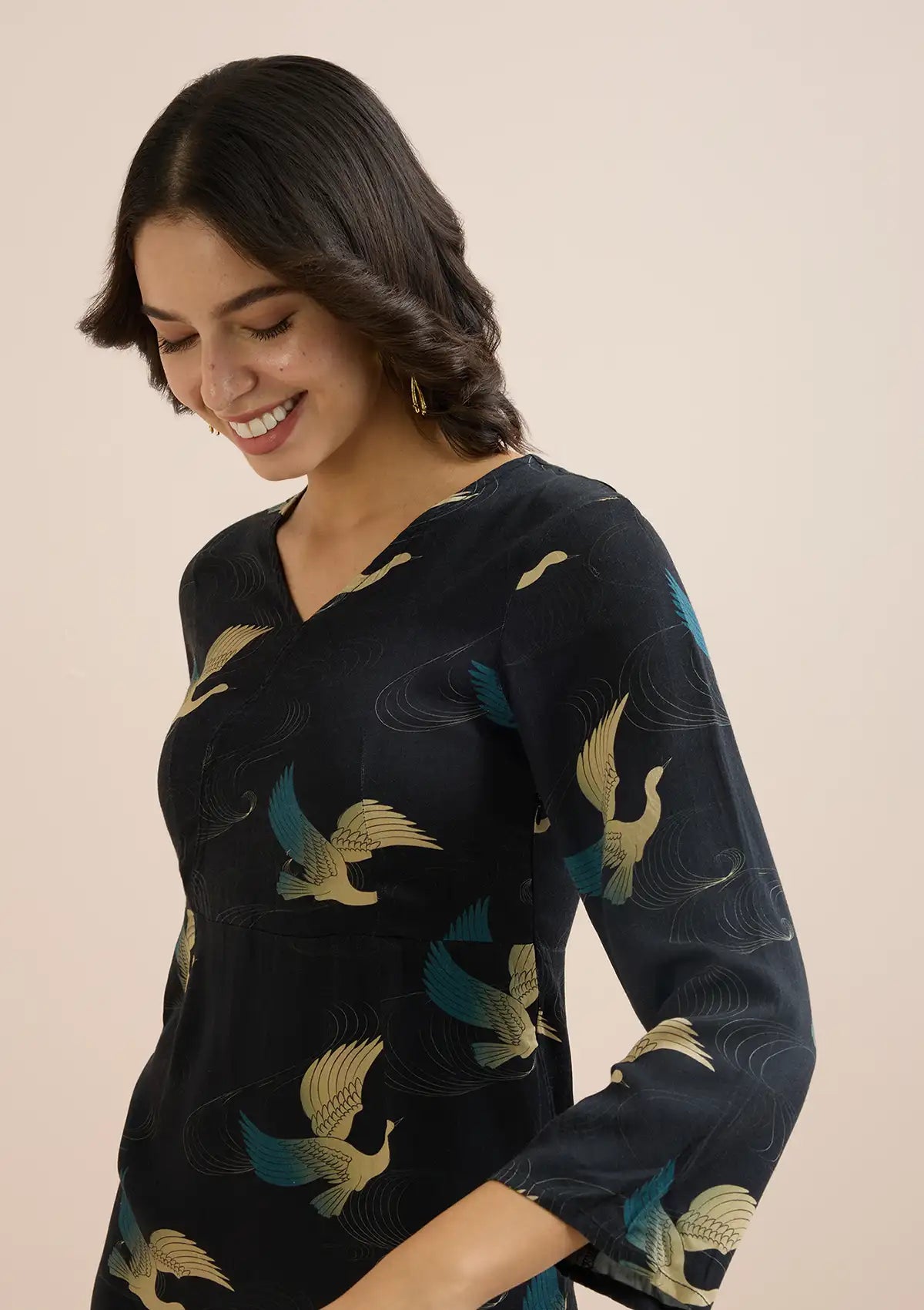 Buy zuki - Black Printed Party Dress