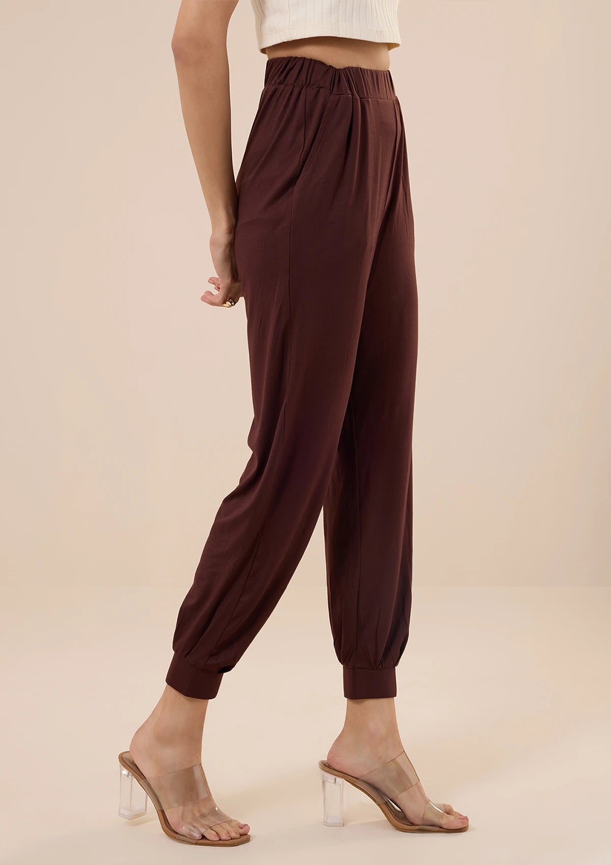 Mocha Casual Joggers Price