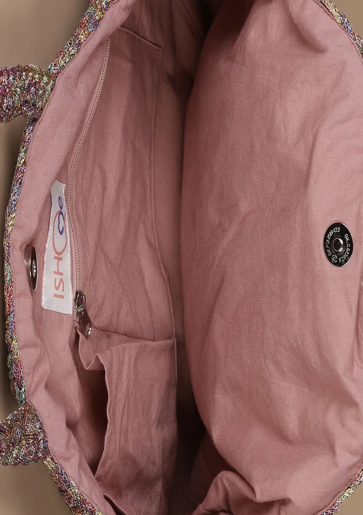 Buy Multicolour Crochet Handheld Bag Online