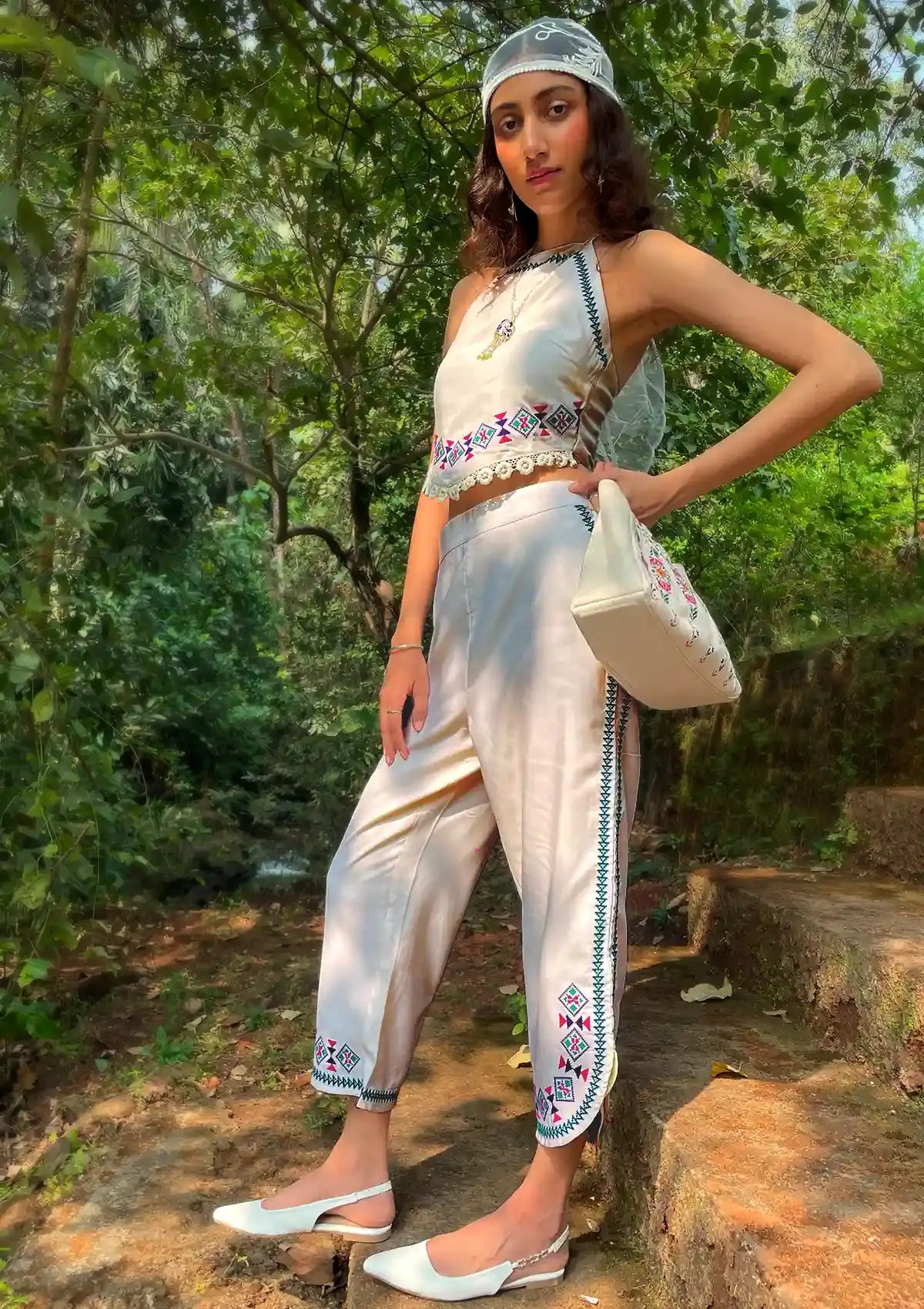 Buy Neva - Aztec Embroidered Pant