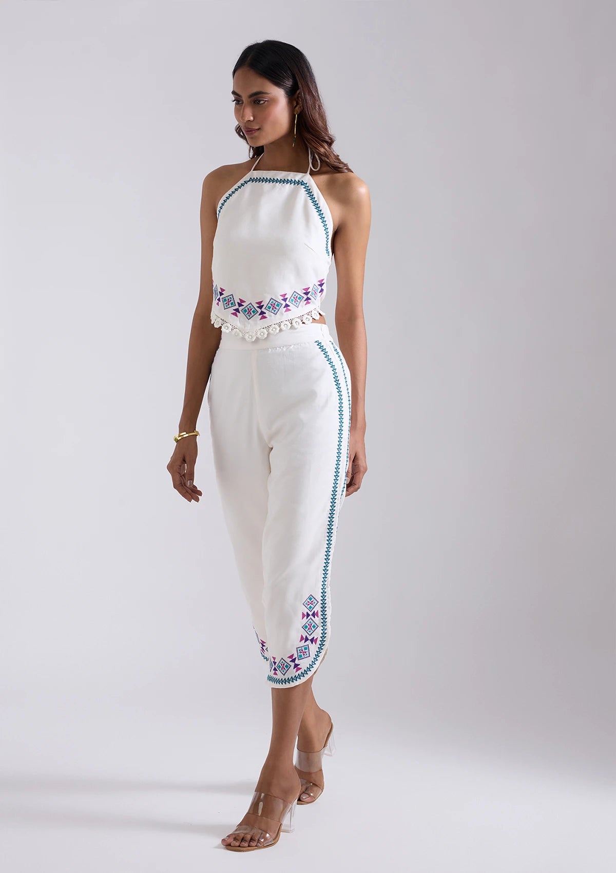 Neva - Aztec Embroidered Pant