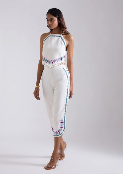Neva - Aztec Embroidered Pant