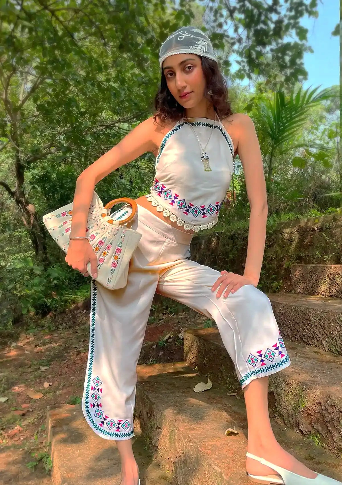 Neva - Aztec Embroidered Pant Online