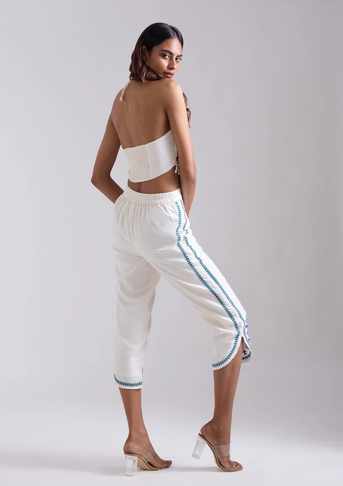 Neva - Aztec Embroidered Tie-up Top Online