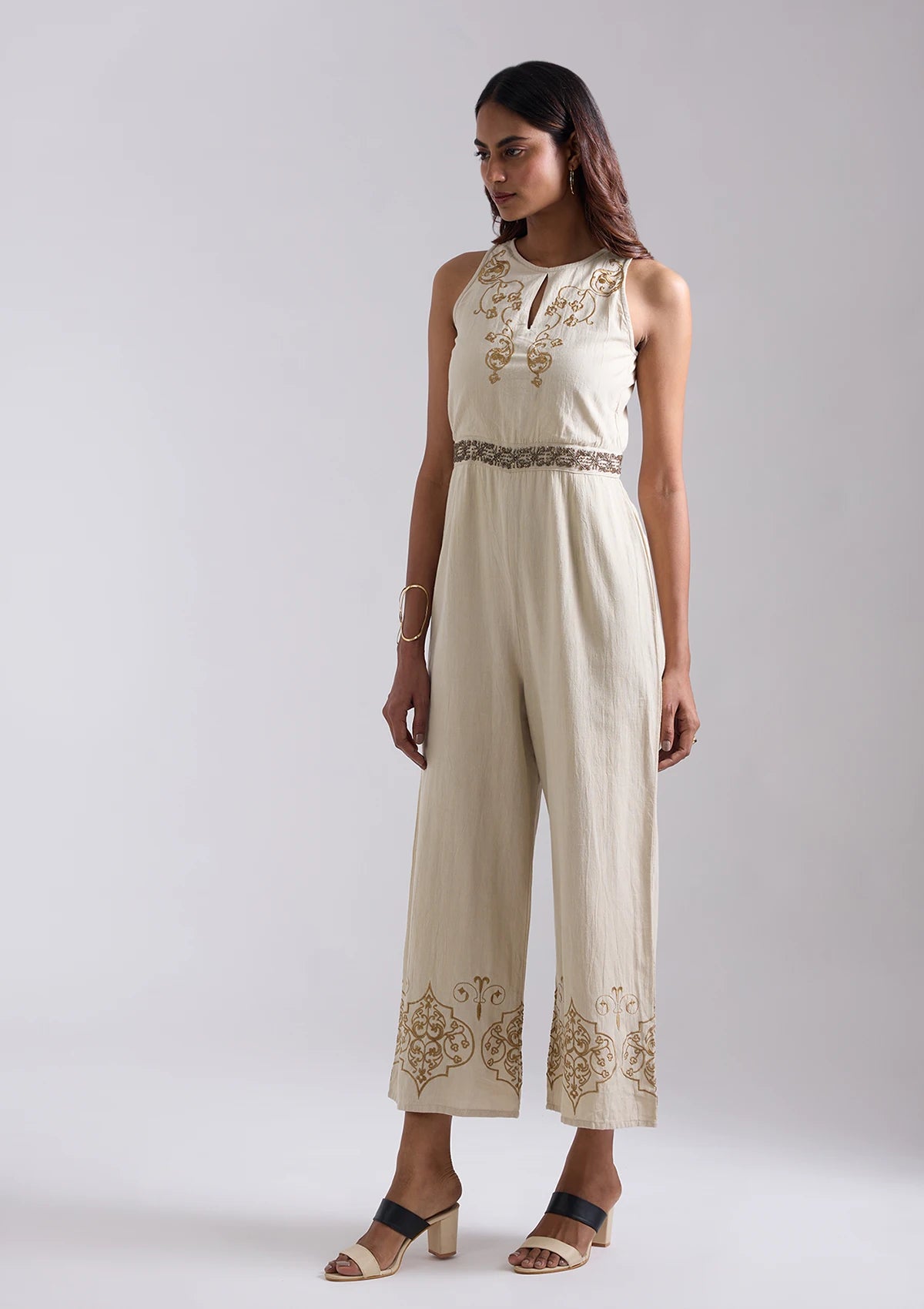 Buy Noor - Embroidered Halter jumpsuit