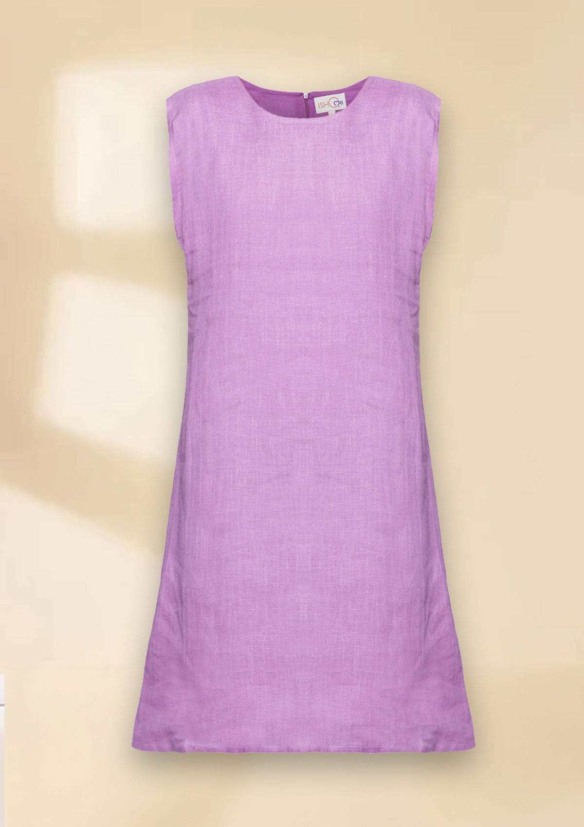 Supernova - Violet Linen Shift Dress - IshqMe