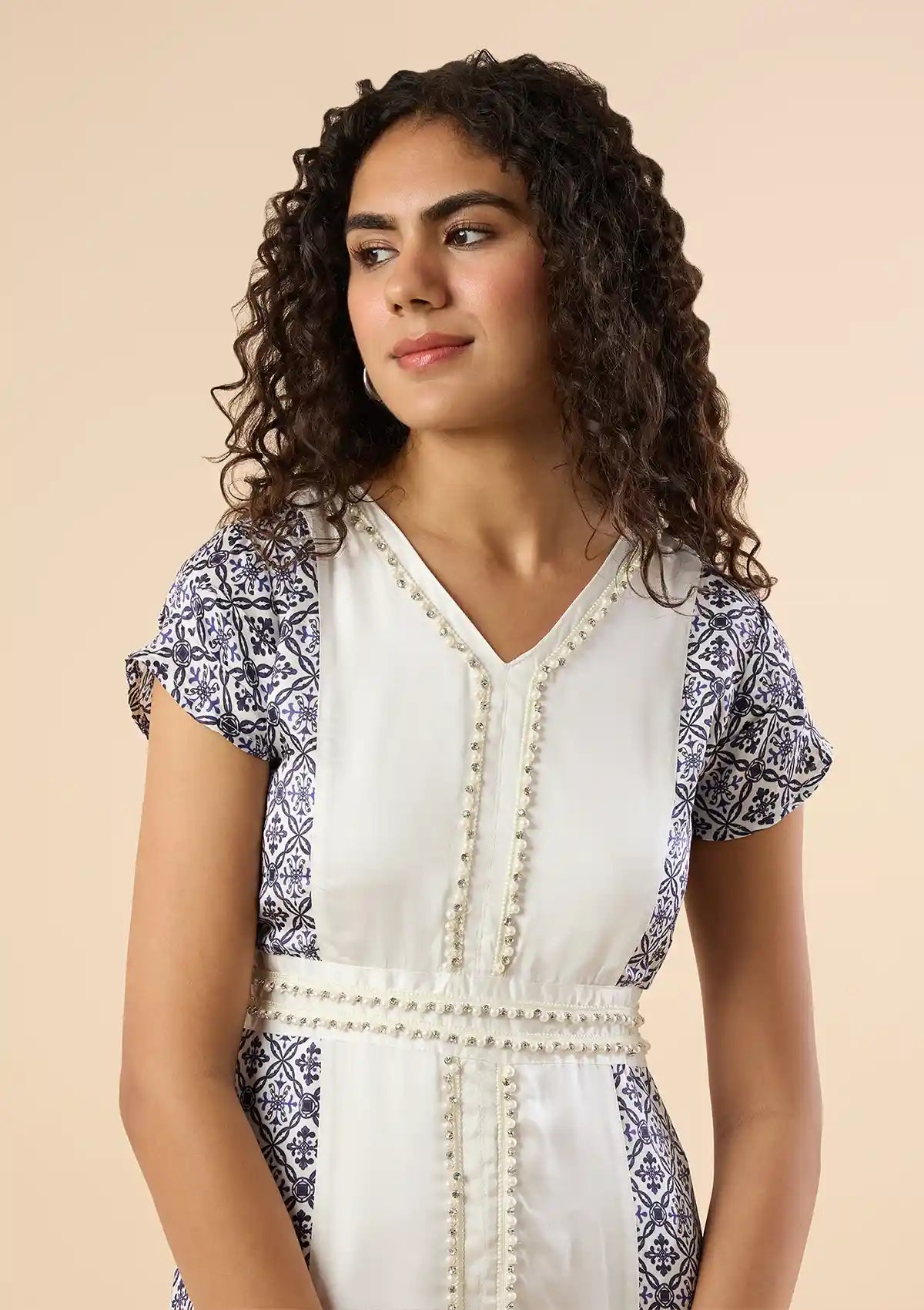 Buy Safaa-Straight Cut Embellished Dress