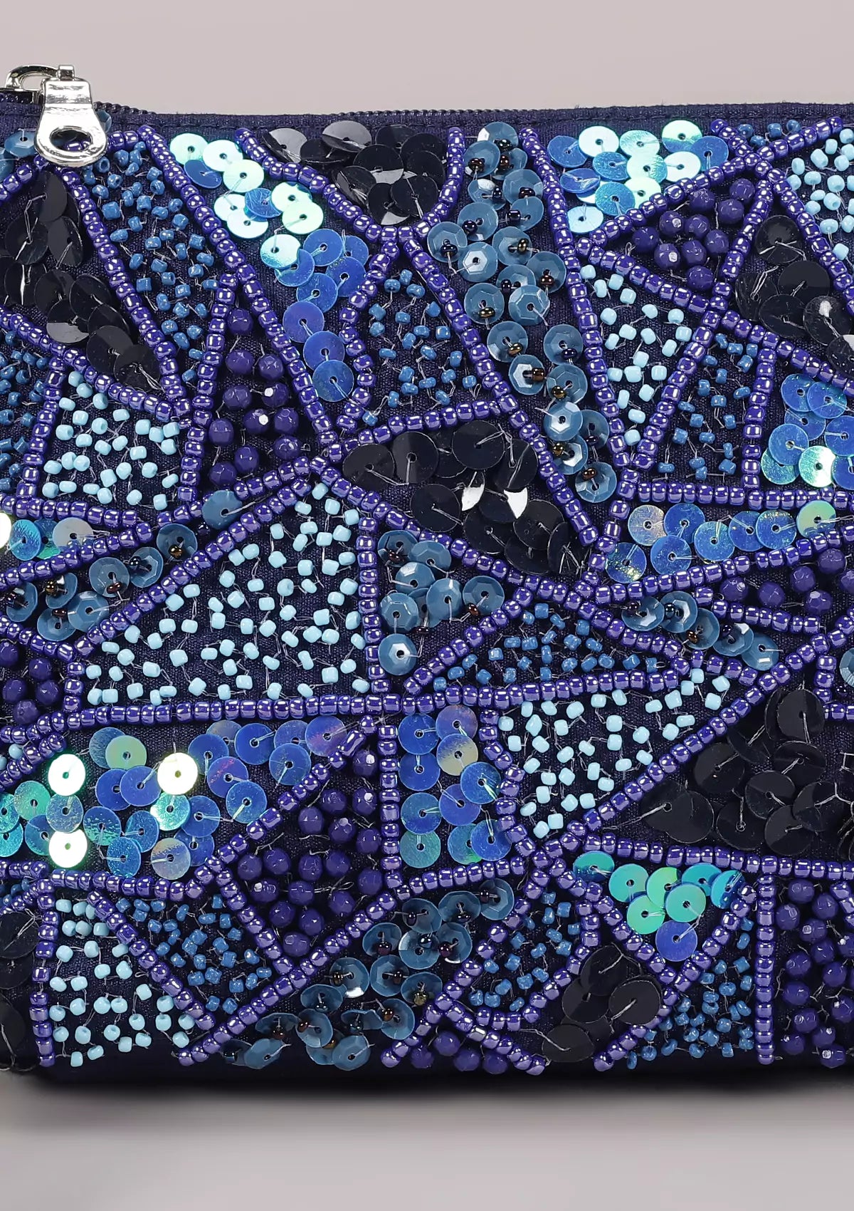 Buy Sapphire Blue Beaded handheld Clutch