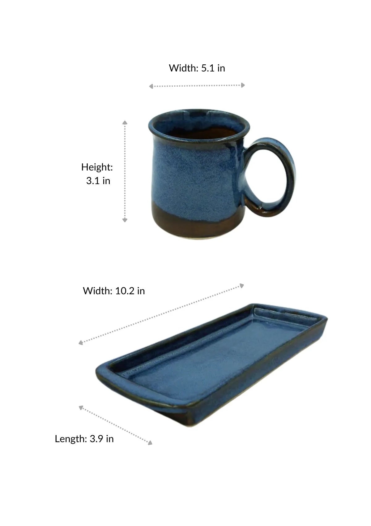 Two Cup Tray Set