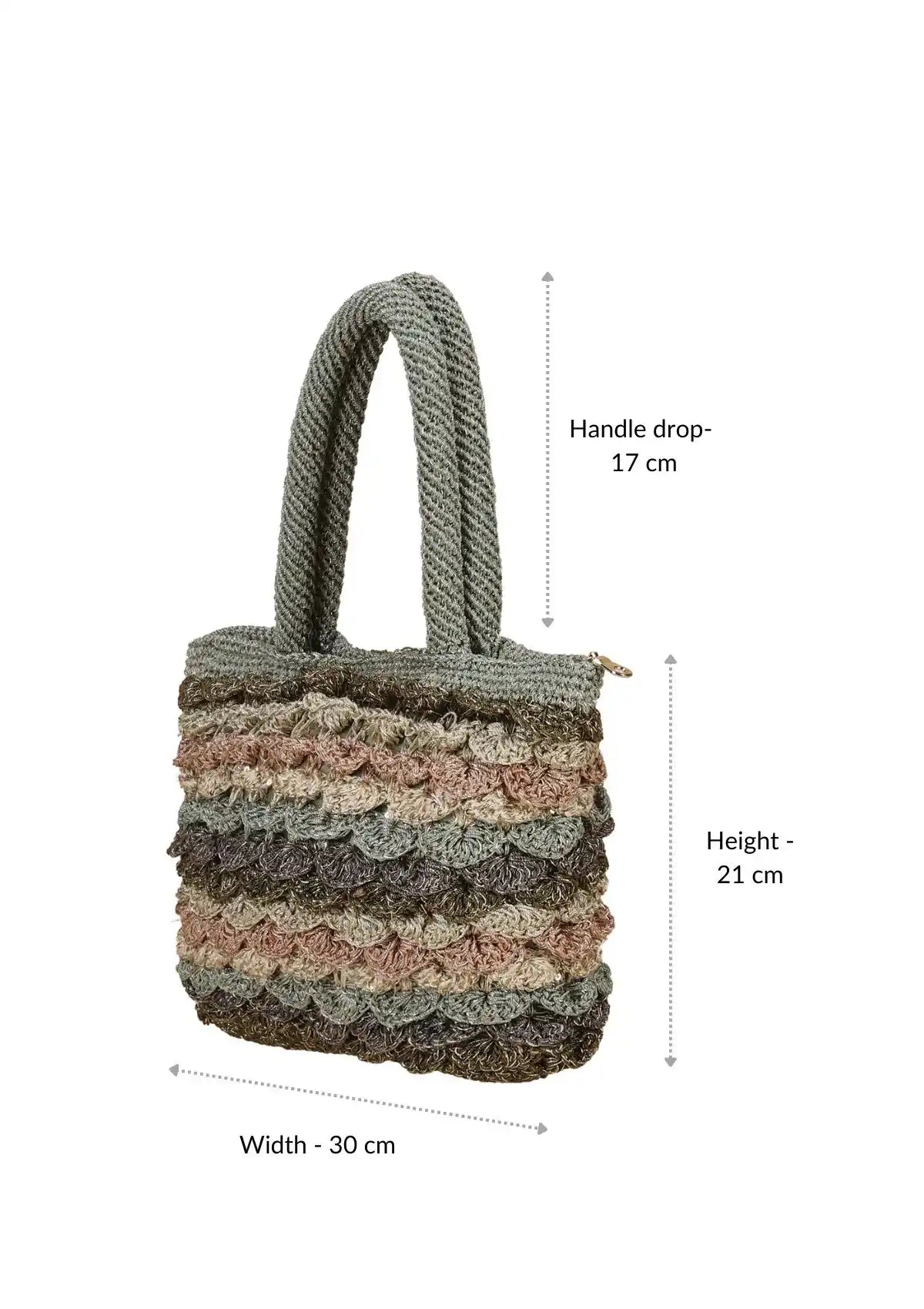 Sequined Crochet Mini Handheld Bag Online