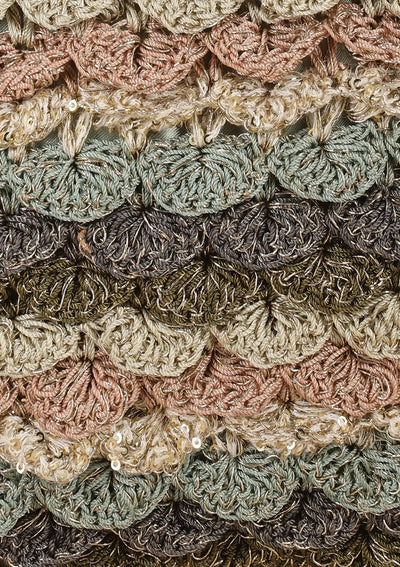 Sequined Crochet Mini Handheld Bag