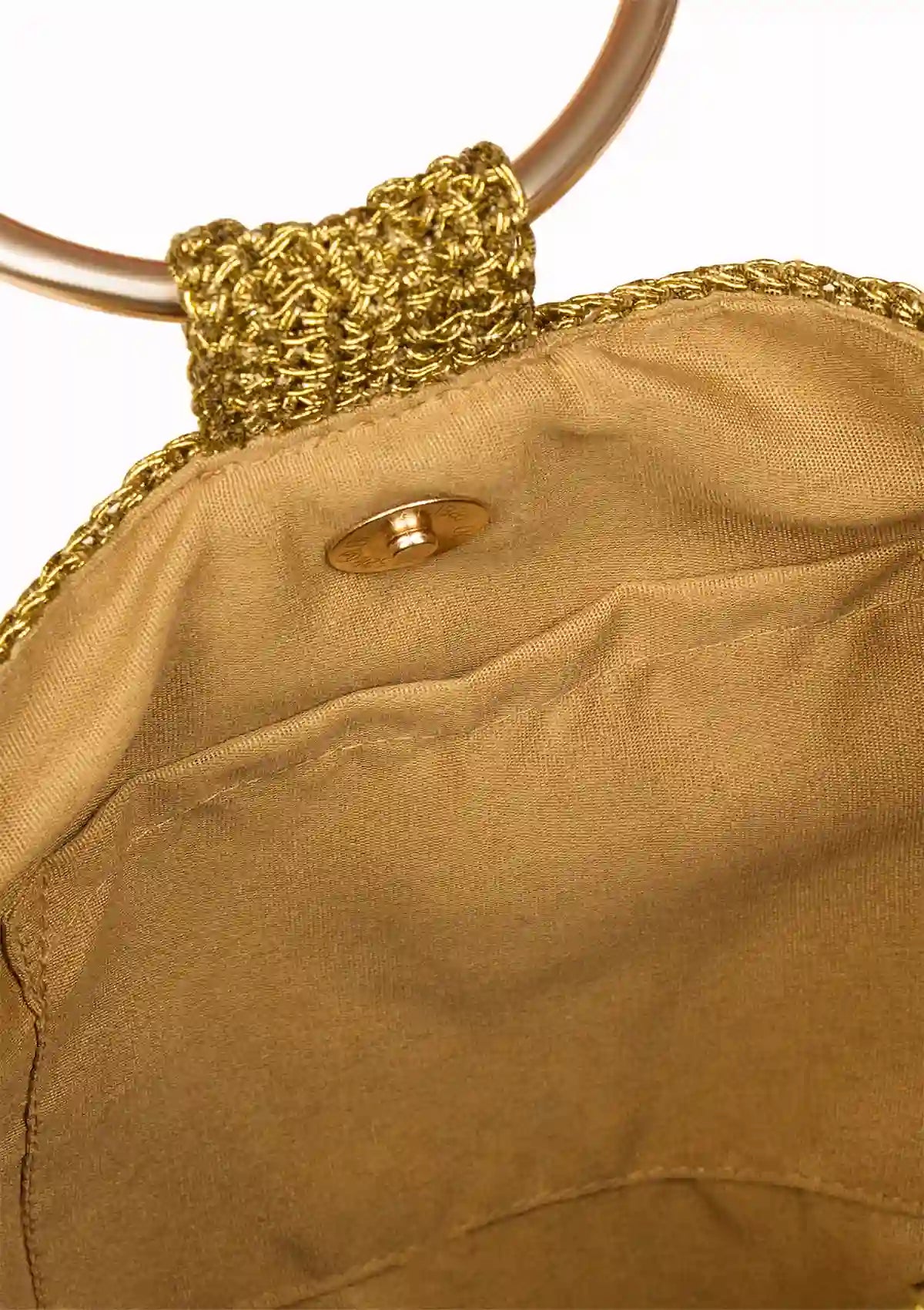 Trendy Shimmering Henna Metallic Bag