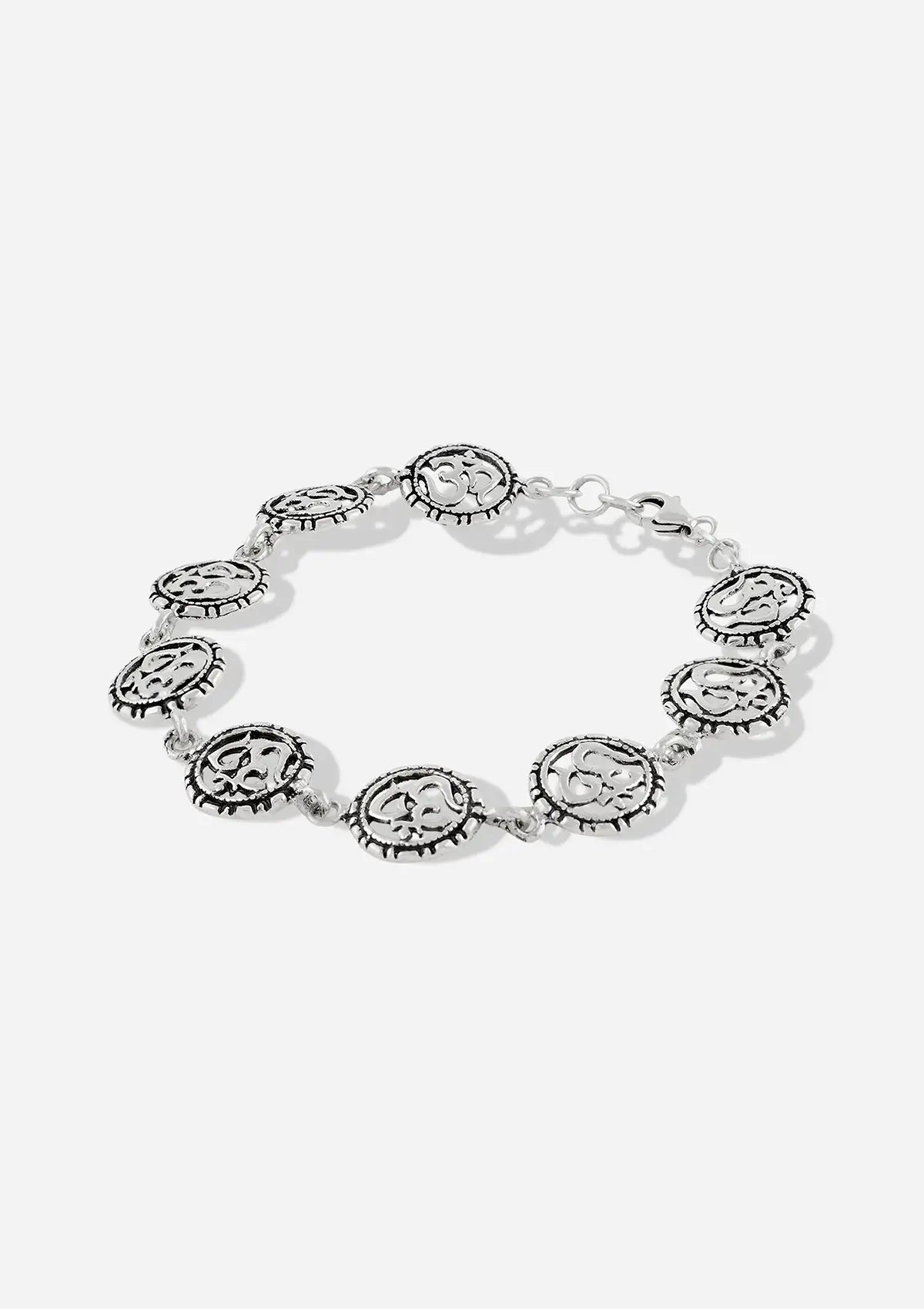 Buy Silver Om Bracelet Online