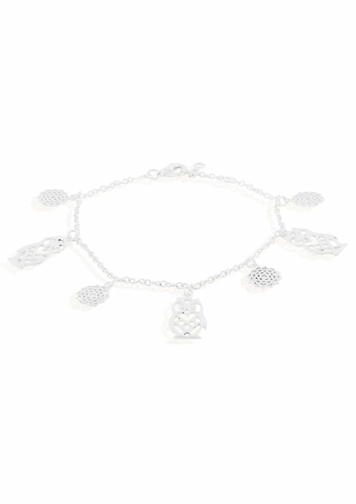 Silver Owl Charm Bracelet Online