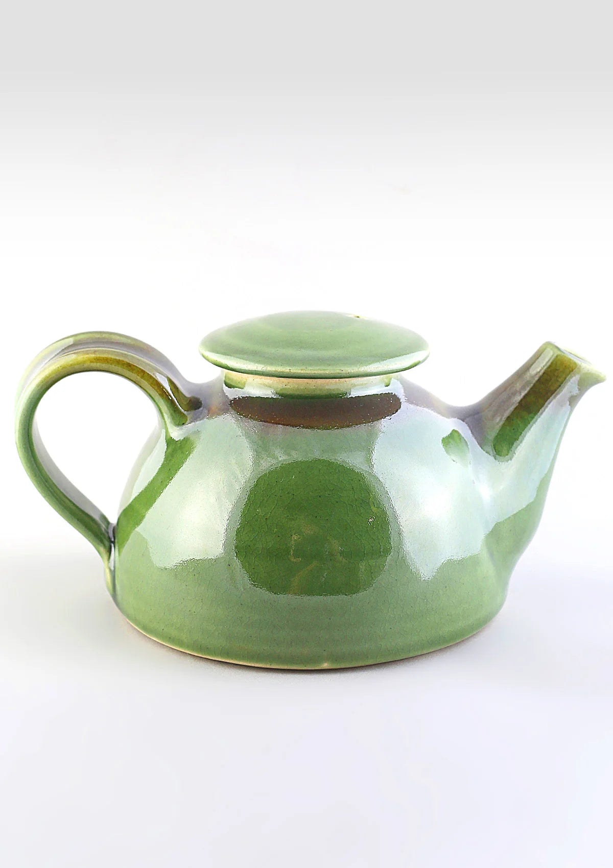 IshqME's Olive Green Tea Set: Teapot & 2 Tea Cup Ensemble