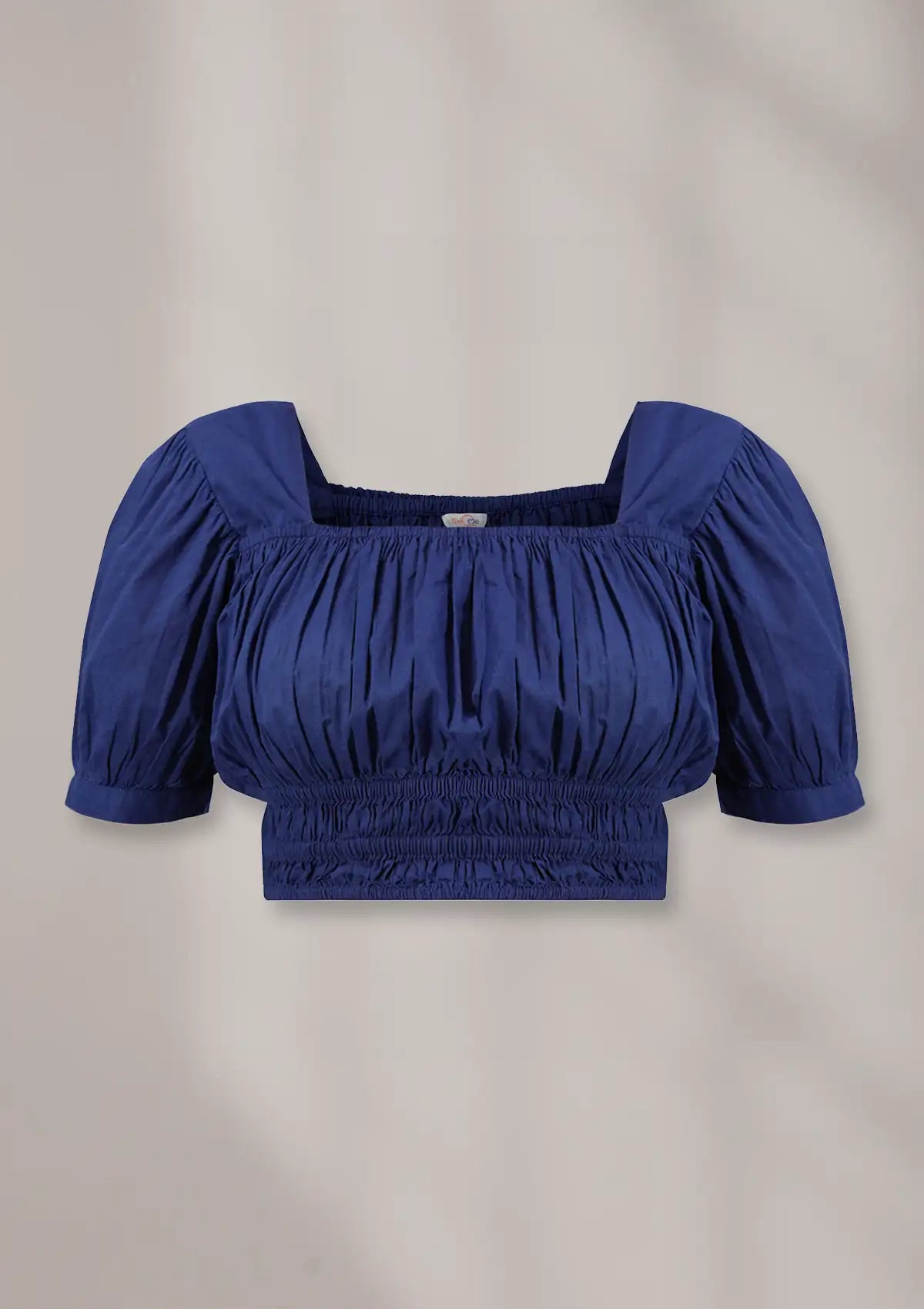 Tequila Tango - Shirred Navy Blue Top