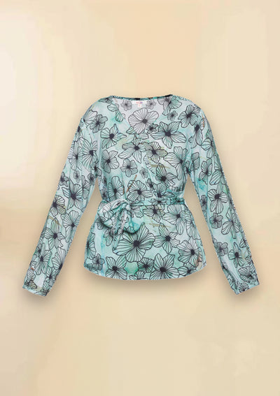 Tethys - Overlap Front Tied Top