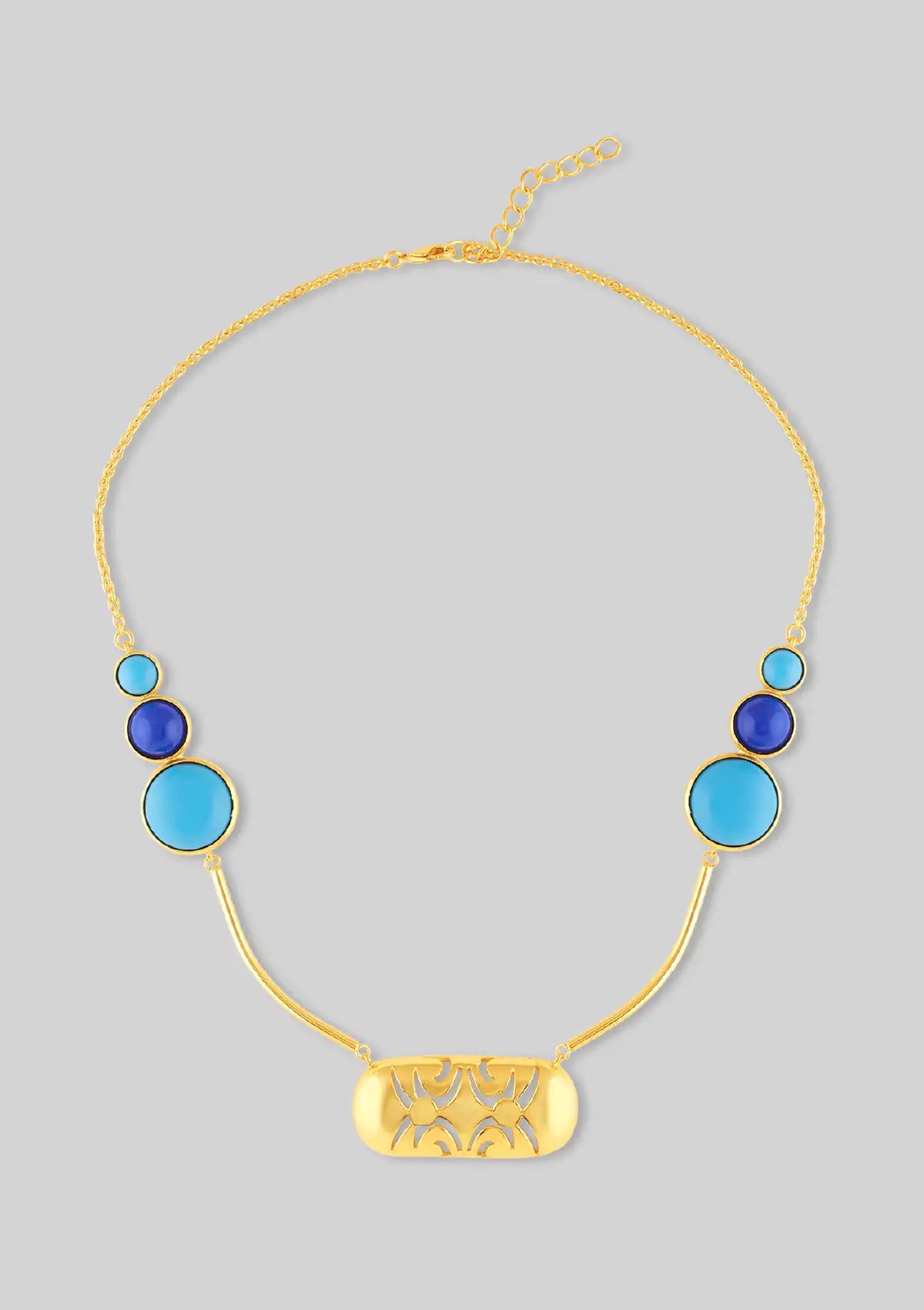 Buy Turquoise and Lapis Lazuli Stone Necklace Online