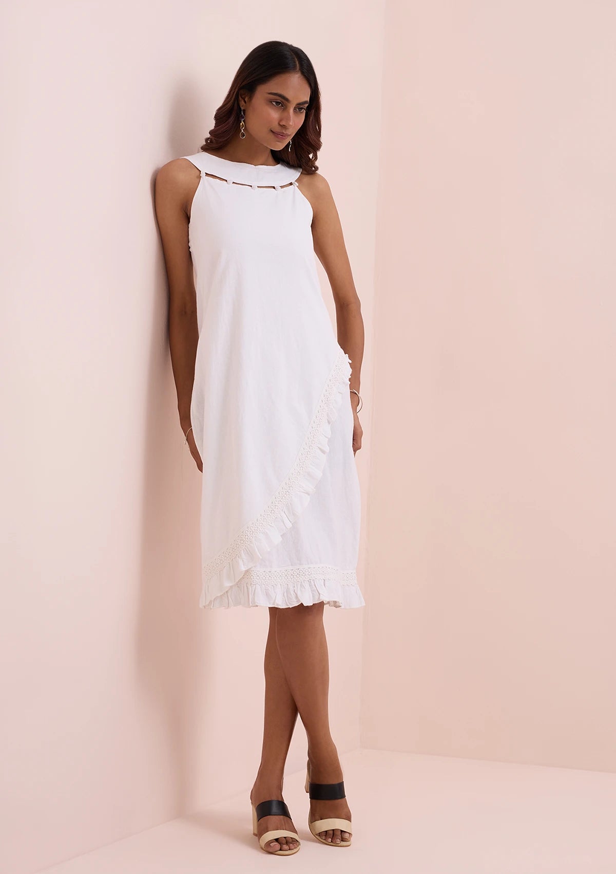 VanillaIce-Stylized Neckline Dress