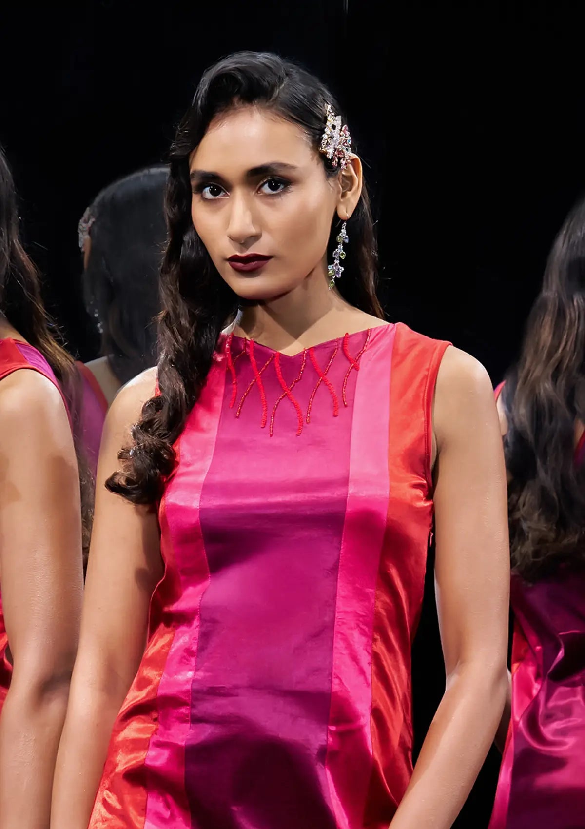 Cherry Amour - Velvet Cut Panel Embellished Mini Dress Online