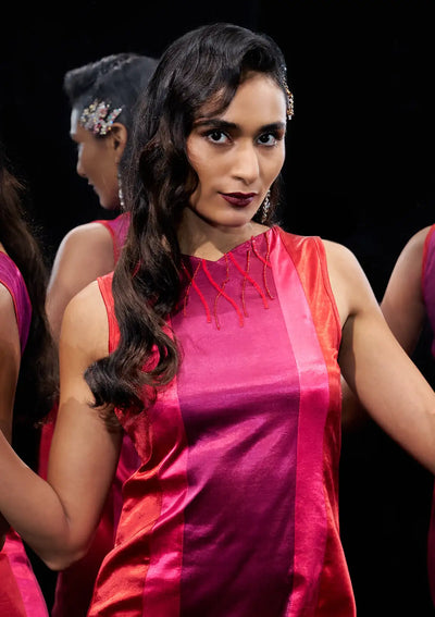 Cherry Amour - Velvet Cut Panel Embellished Mini Dress