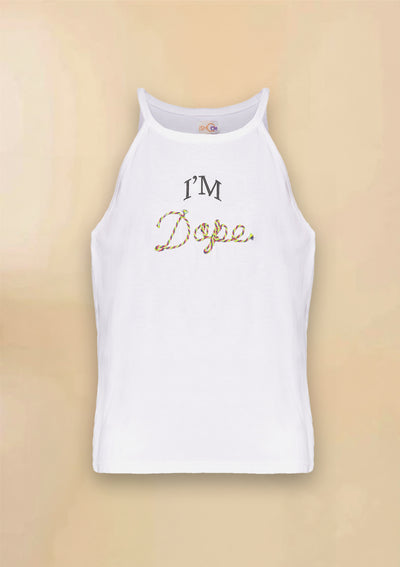 White Sleeveless T-Shirt