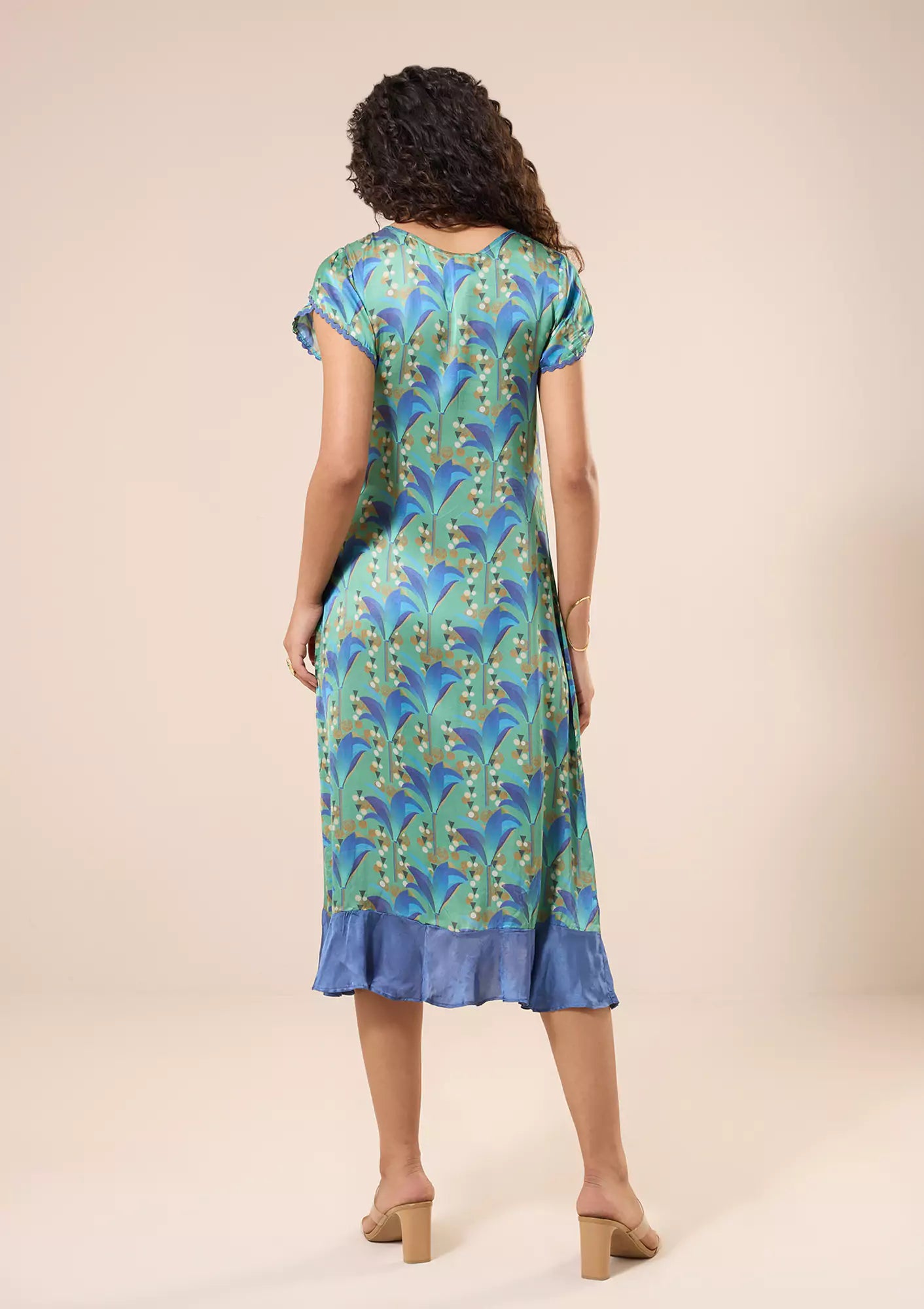 YURI Printed floral ruffle dress