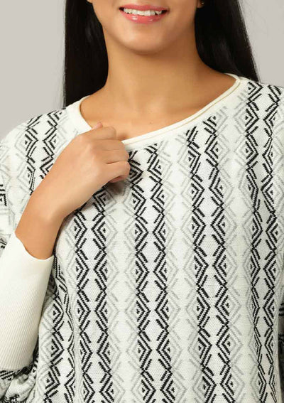 Batwing Pullover - White