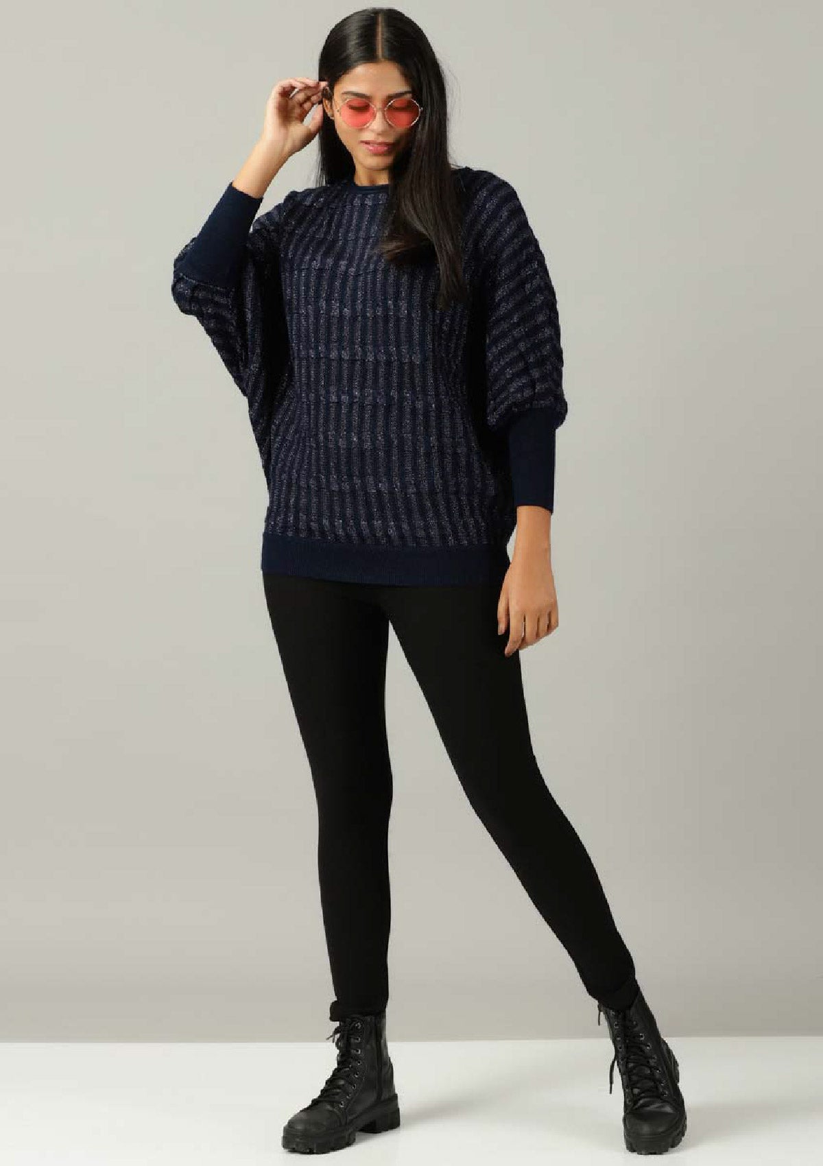 Batwing Pullover - Navy