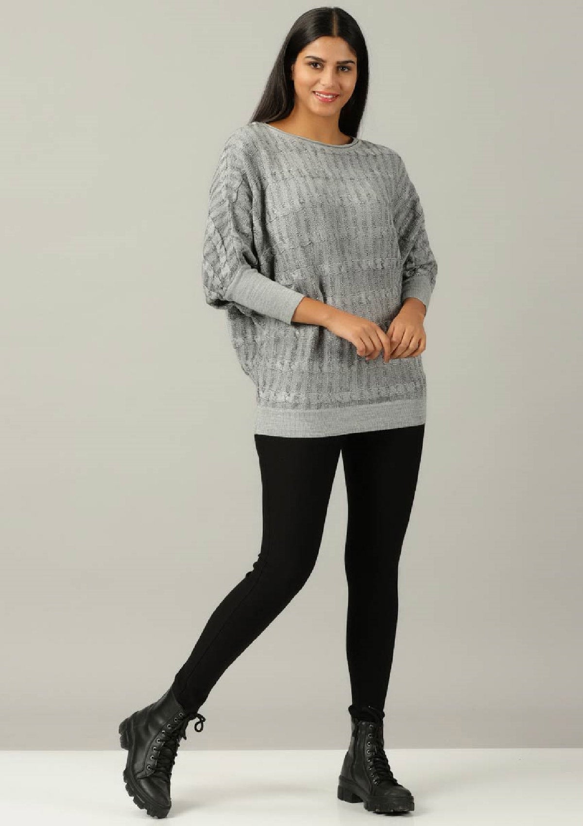 Batwing Pullover - Grey