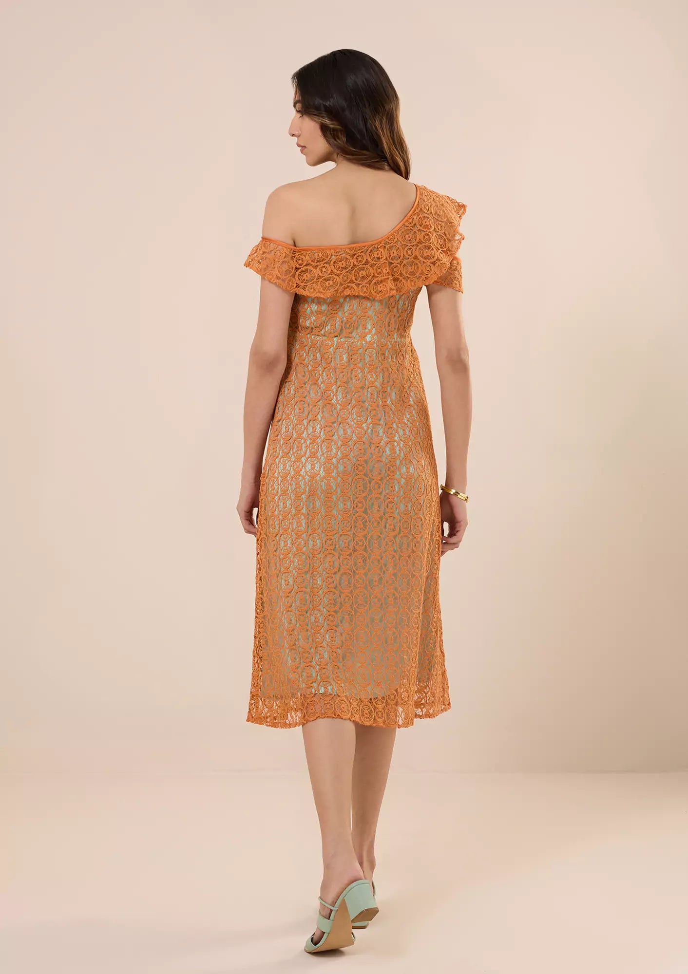 ZEMIRA One shoulder lace dress