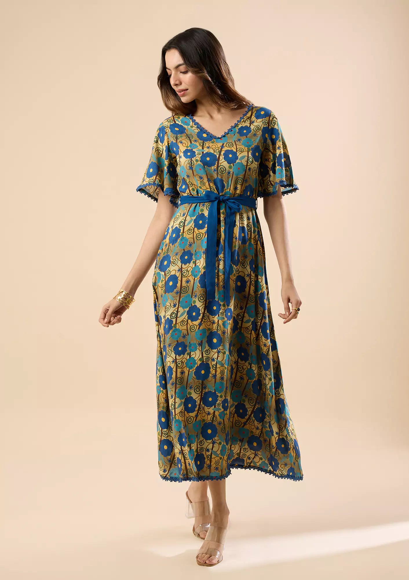 ZINNIA Floral midi dress