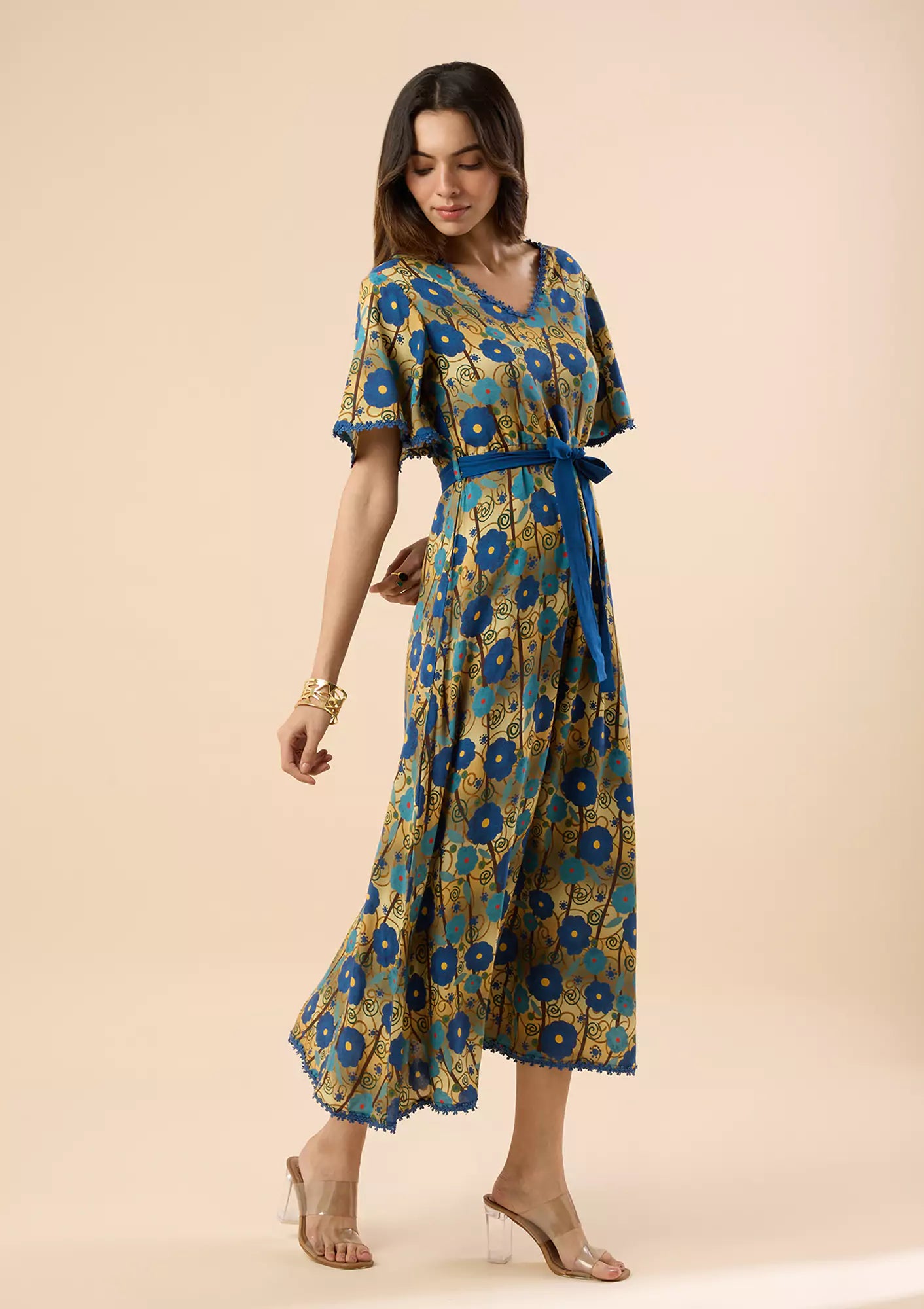 ZINNIA Floral midi dress