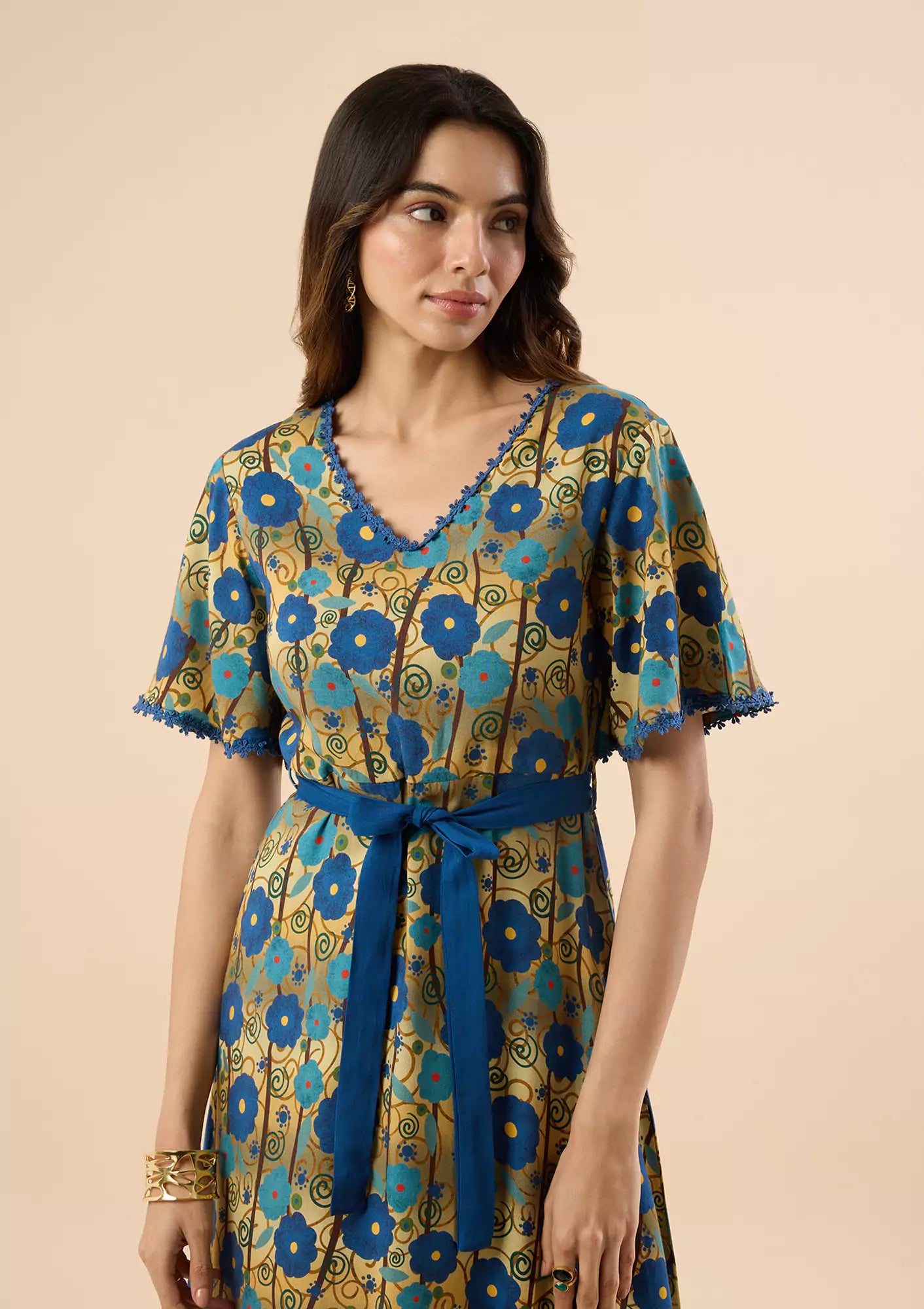 ZINNIA Floral midi dress