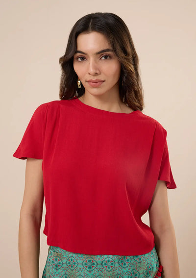 Zuhur - Pleated Shoulder Boxy Blouse