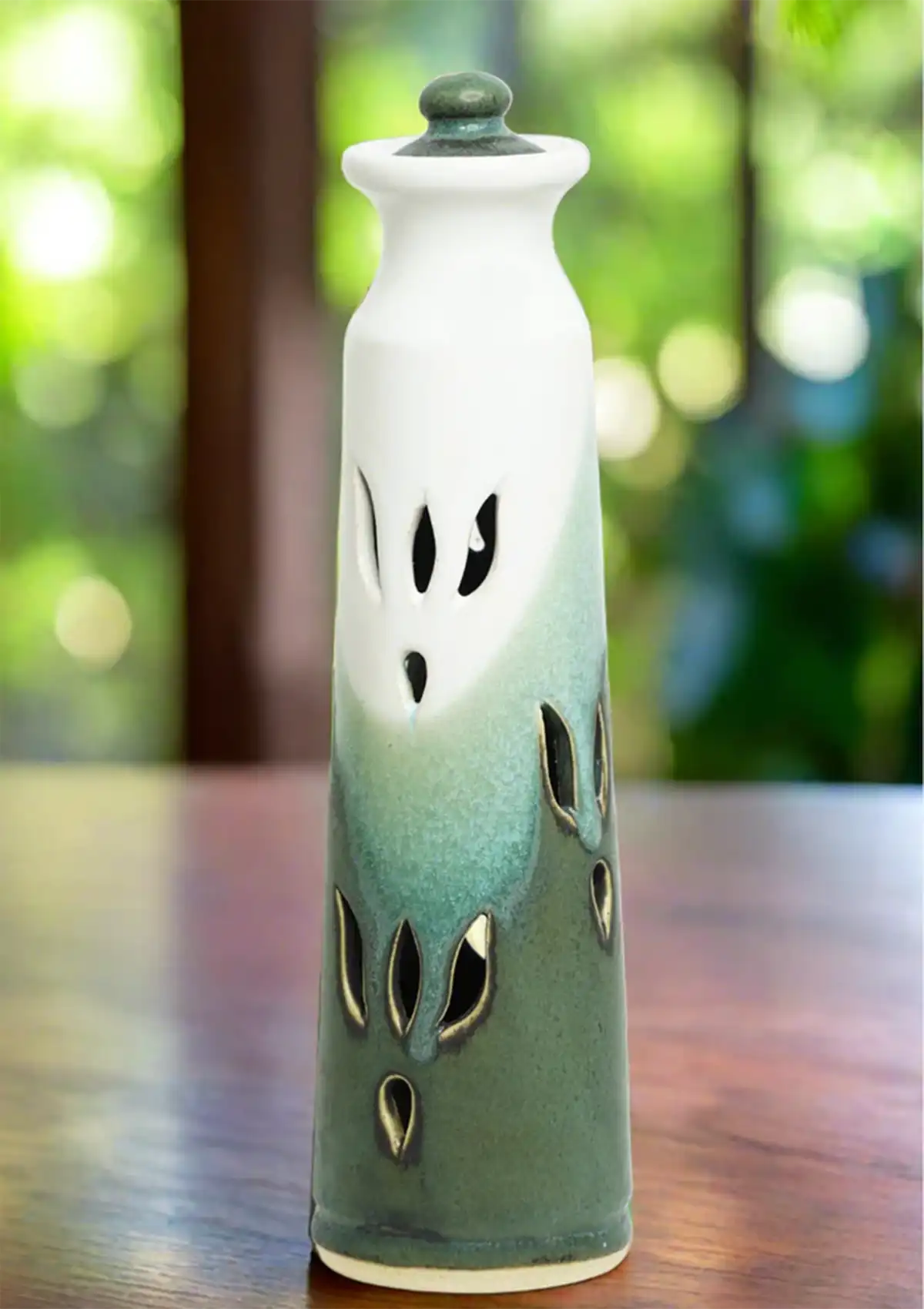 Incense ash catcher stand in Aquamarine